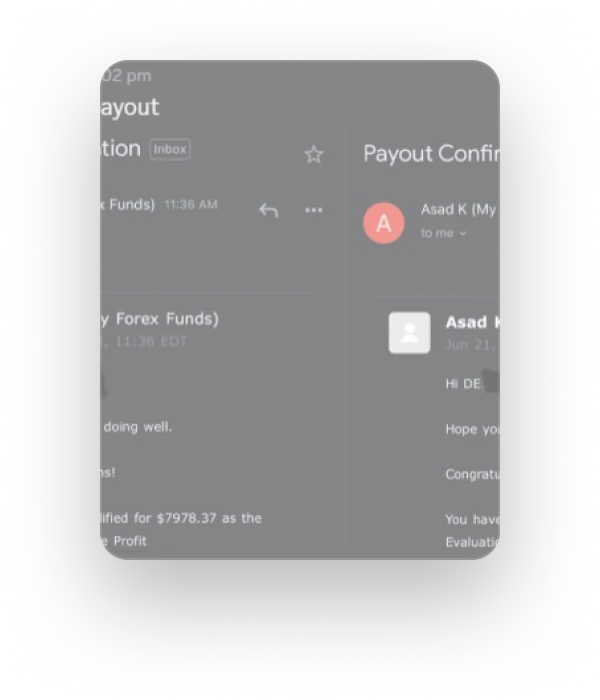 Trader payout certificate