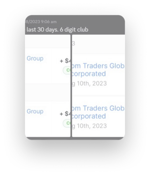 Trader payout certificate
