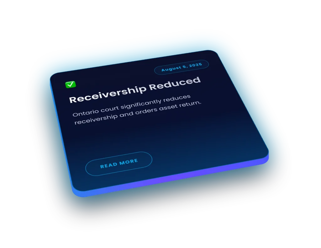 Receivership Reduced — Aug 5, 2025